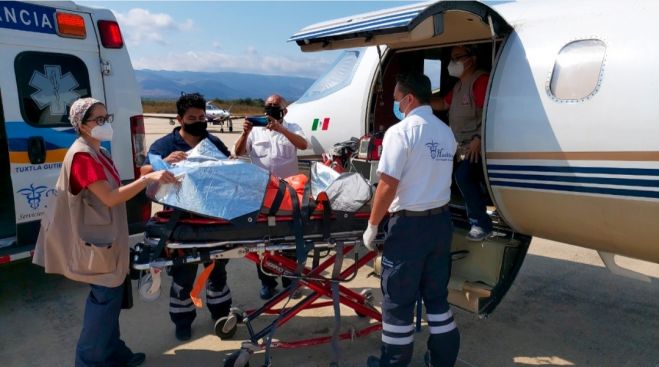 GOBIERNO DE CHIAPAS TRASLADA A NIÑO CON QUEMADURAS A EUA PARA ATENCIÓN MÉDICA