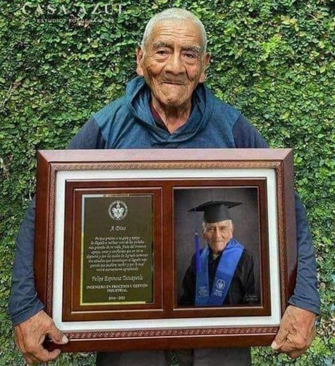 SE GRADÚA COMO INGENIERO A SUS 84 AÑOS