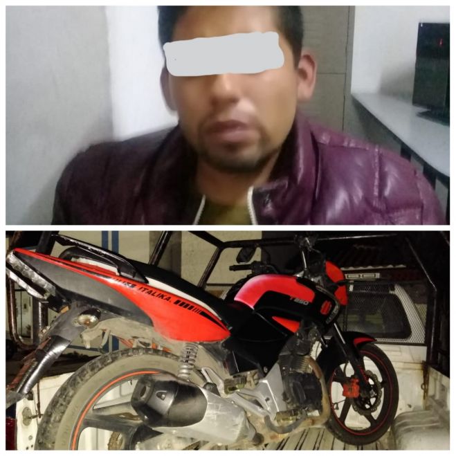 Uniformados detienen a ladr&oacute;n de motos en San Crist&oacute;bal