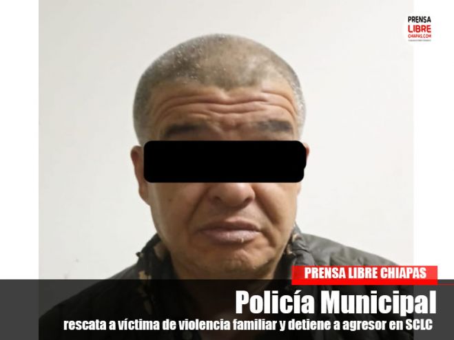 Policía Municipal rescata a víctima de violencia familiar y detiene a agresor en SCLC