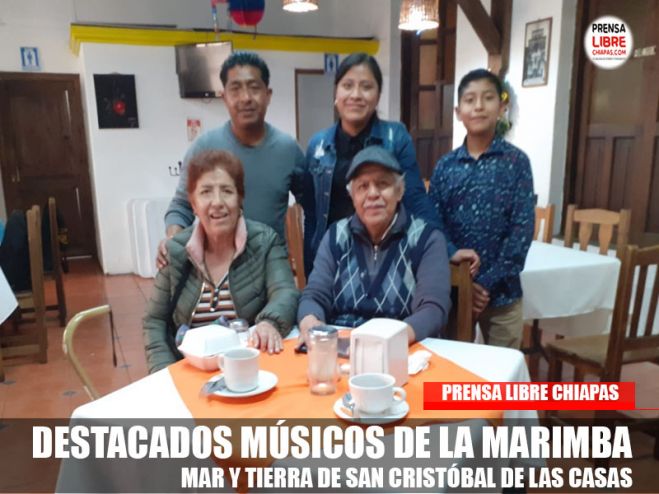 DESTACADOS MÚSICOS DE LA MARIMBA MAR Y TIERRA DE SAN CRISTÓBAL DE LAS CASAS