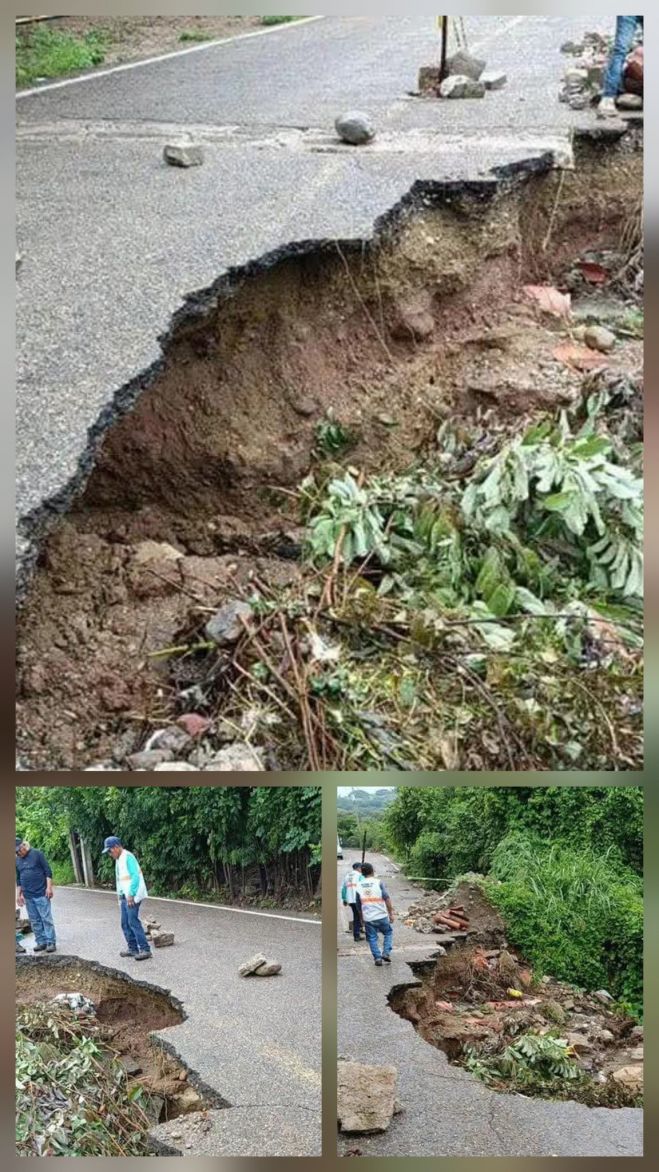Lluvias afectan carretera y agua potable en Chiapilla