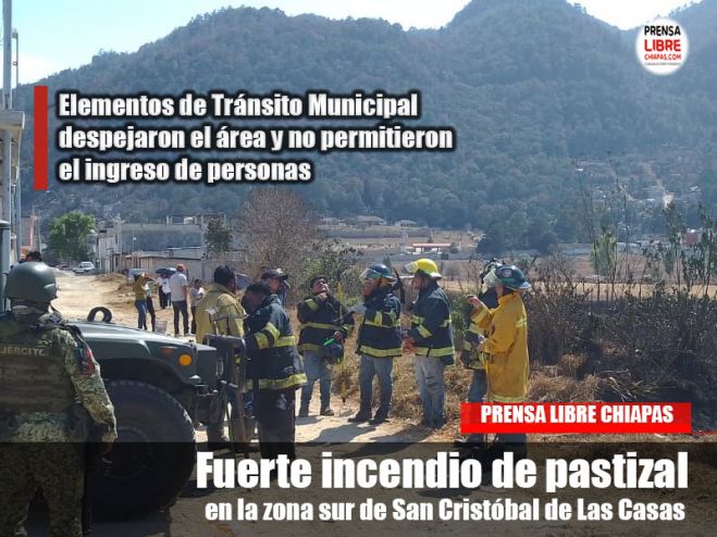*Elementos de seguridad y emergencia lograron sofocar el fuego.