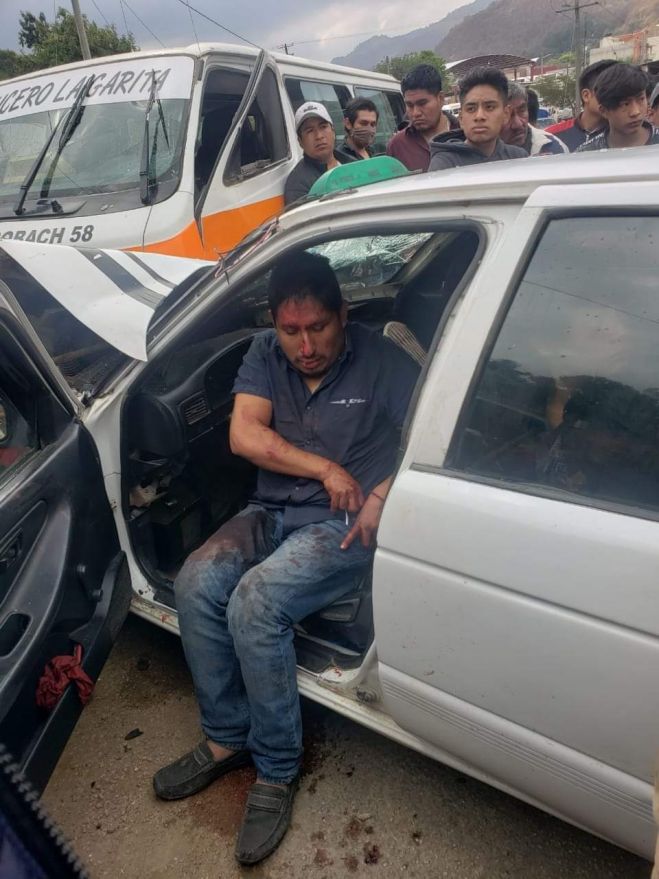 Encontronazo deja un lesionado  y da&ntilde;os materiales 