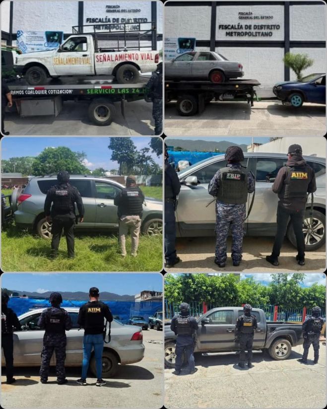 En operativos interinstitucionales aseguran siete vehículos con reporte de robo y en calidad de abandono en el estado de Chiapas