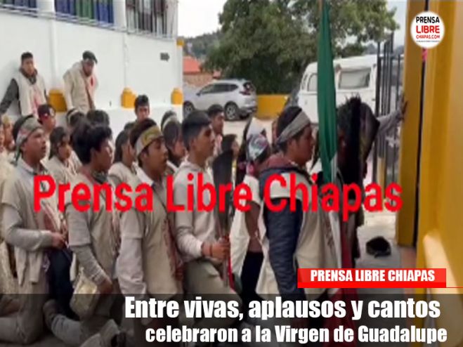 Entre vivas, aplausos y cantos celebraron a la Virgen de Guadalupe