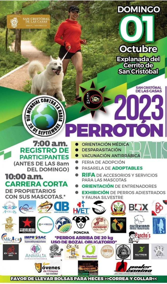 Todo listo para el Noveno Perrotón 2023 en San Cristóbal de Las Casas 
