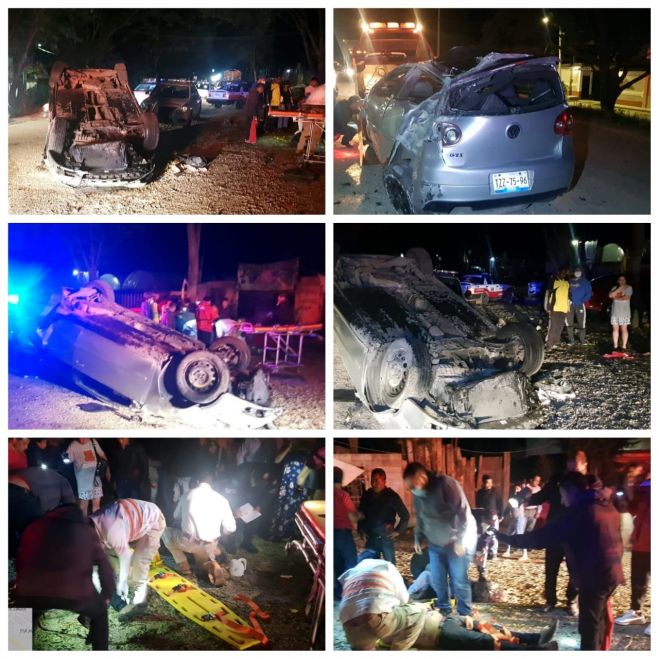 DOS LESIONADOS DEJA VOLCADURA