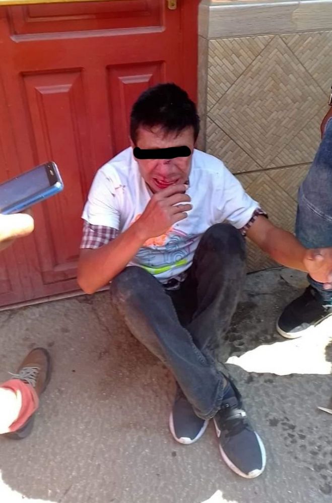 PRESUNTO LADRÓN A PUNTO DE SER LINCHADO