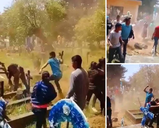 Riña familiar interrumpe funeral en Huehuetenango