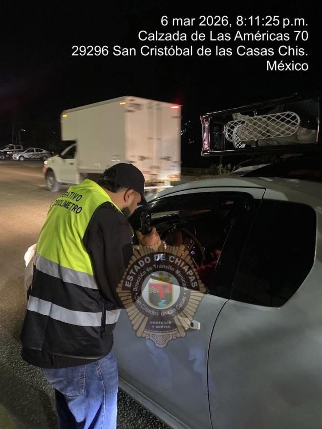 Saldo blanco en operativo Alcoholímetro realizado en San Cristóbal