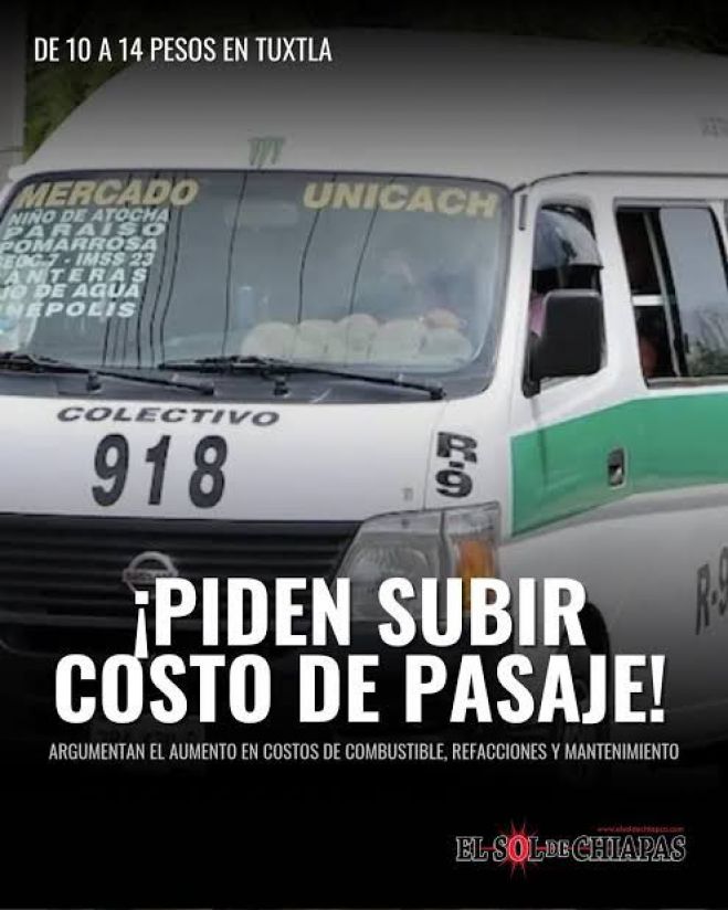 Retos del transporte público de pasaje en Chiapas para 2016