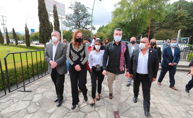 Rutilio Escand&oacute;n inaugura Festival Nacional de Arte y Cultura Cecyte 2021, en San Crist&oacute;bal de Las Casas