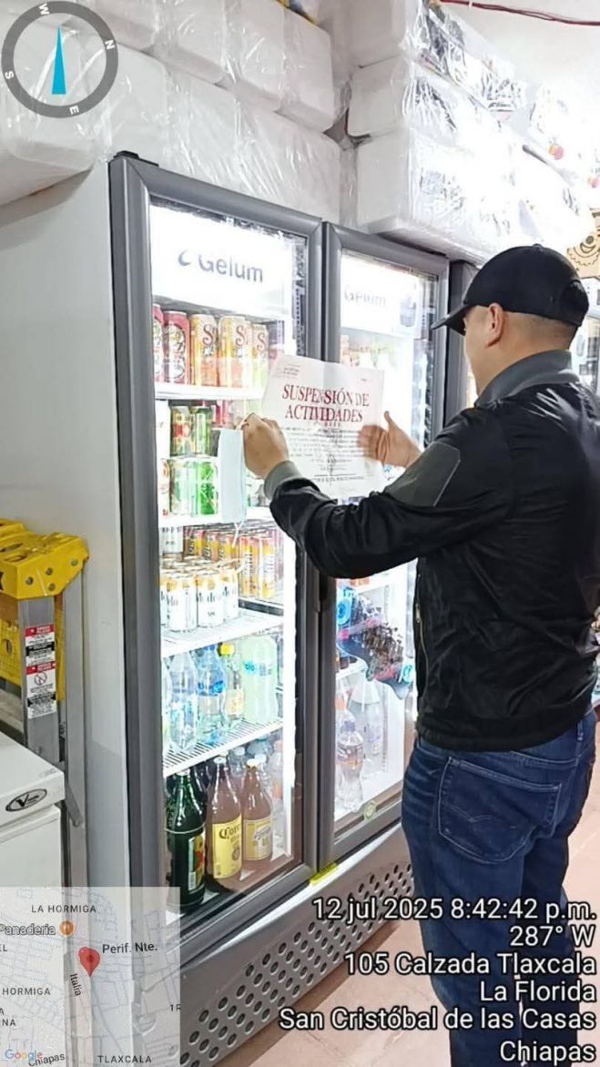 Realizan operativo en bares y cantinas de San Crist&oacute;bal para verificar su funcionamiento legal