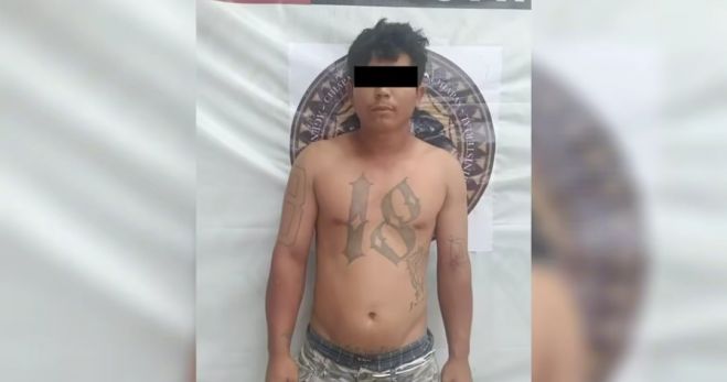 Detiene FGE a líder criminal de la pandilla Barrio 18 con órdenes de captura en El Salvador
