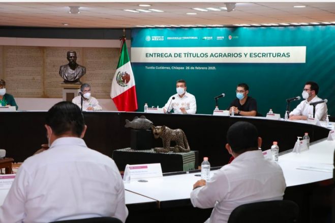 EN CHIAPAS, ENTREGAN 12 MIL TÍTULOS DE PROPIEDAD DEL REGISTRO AGRARIO NACIONAL