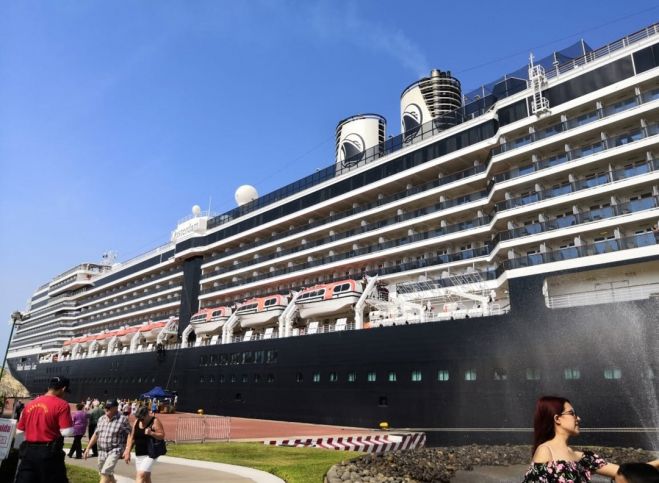 Llega a Puerto Chiapas crucero Ms Oosterdam con m&aacute;s de 2 mil 700 turistas