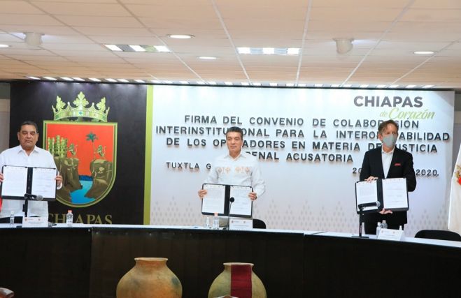 EN COLABORACI&Oacute;N, EFICIENTAMOS LA PROCURACI&Oacute;N E IMPARTICI&Oacute;N DE JUSTICIA EN CHIAPAS: RUTILIO ESCAND&Oacute;N