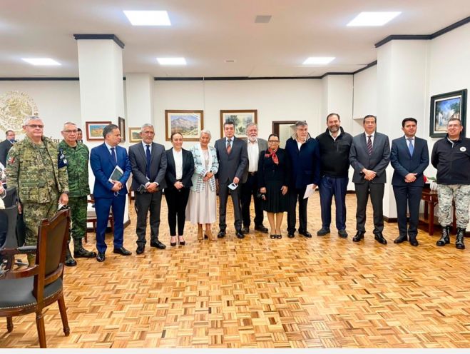 Se re&uacute;ne Rutilio Escand&oacute;n con el Gabinete de Seguridad del Gobierno de M&eacute;xico