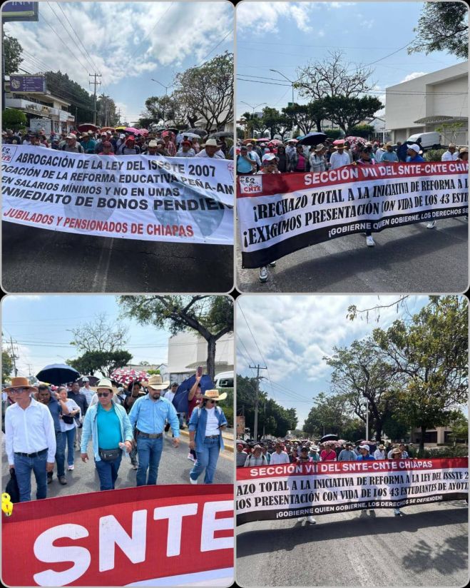 La CNTE en Chiapas se suma a paro de 72 horas y advierte posible paro nacional 