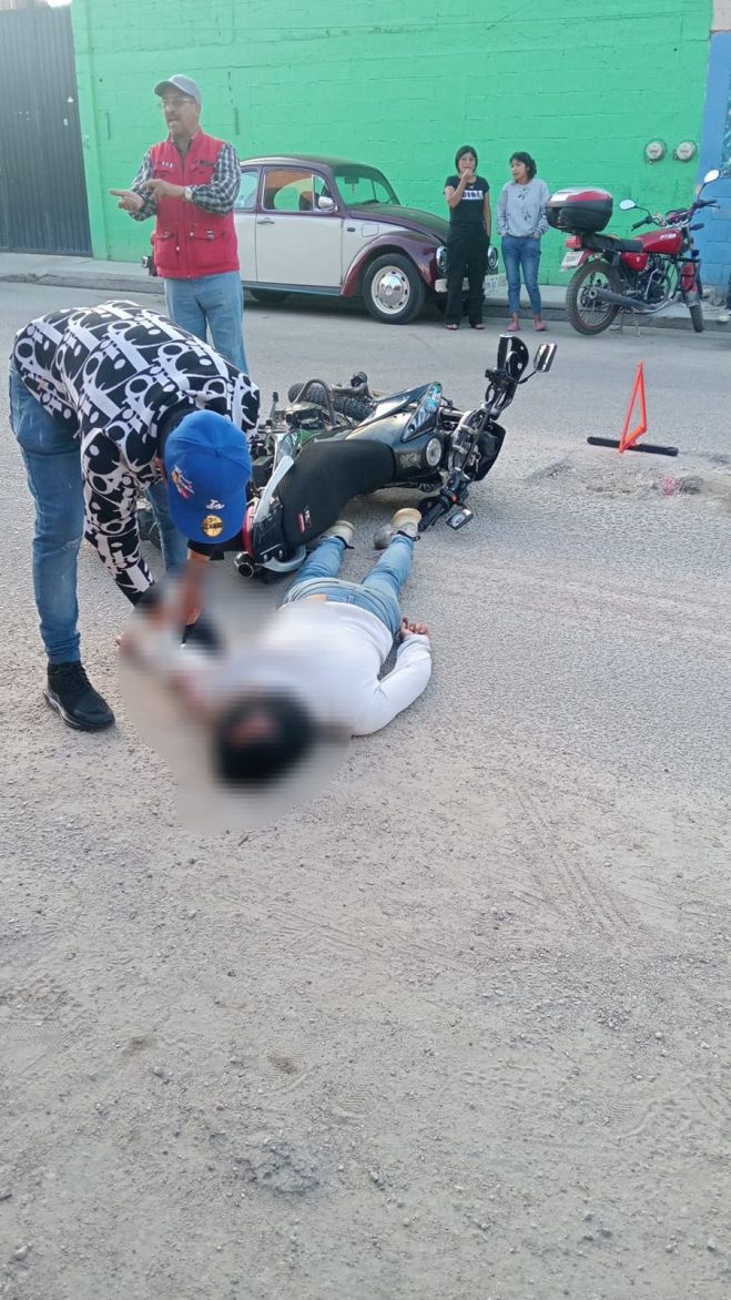 Joven sufre accidente en el barrio de San Ram&oacute;n