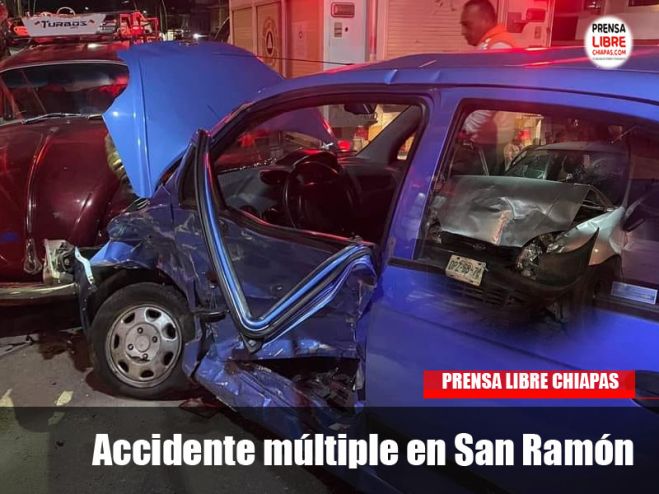 Accidente múltiple en San Ramón