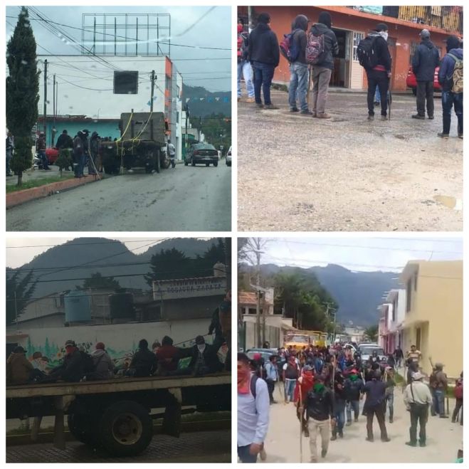 Personas con machetes y palos infunden miedo en la zona sur de San Cristóbal de Las Casas