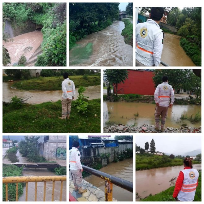 Monitorea Protecci&oacute;n Civil de San Crist&oacute;bal los r&iacute;os y arroyos de la ciudad