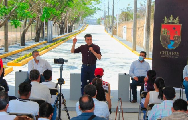 En Berrioz&aacute;bal, Gobierno de Chiapas inaugura calles y avenidas pavimentadas con concreto hidr&aacute;ulico