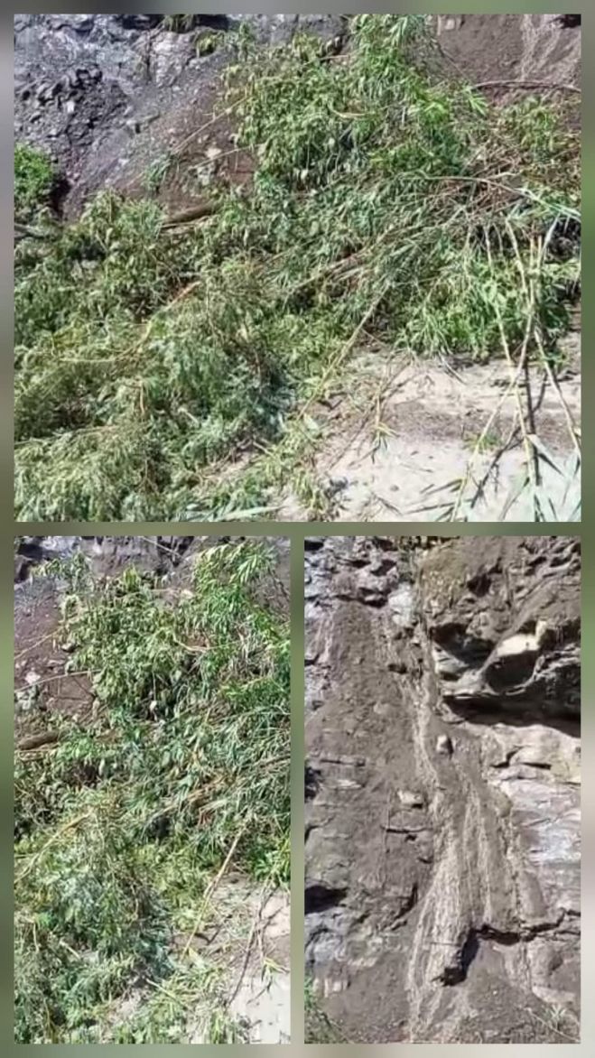 Derrumbe bloquea carretera en Chenalh&oacute;