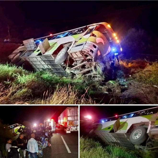 VUELCA CAMI&Oacute;N CON JORNALEROS CHIAPANECOS EN TENEJAPA; SE DIRIG&Iacute;AN AL NORTE DEL PA&Iacute;S 