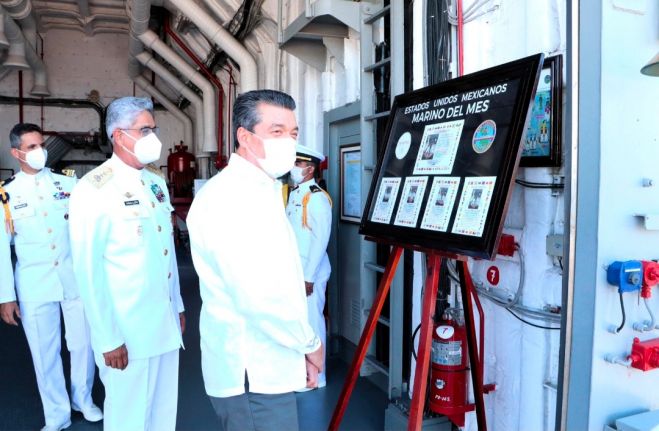 DESDE PUERTO CHIAPAS, CONMEMORA RUTILIO ESCANDÓN EL DÍA DE LA ARMADA DE MÉXICO