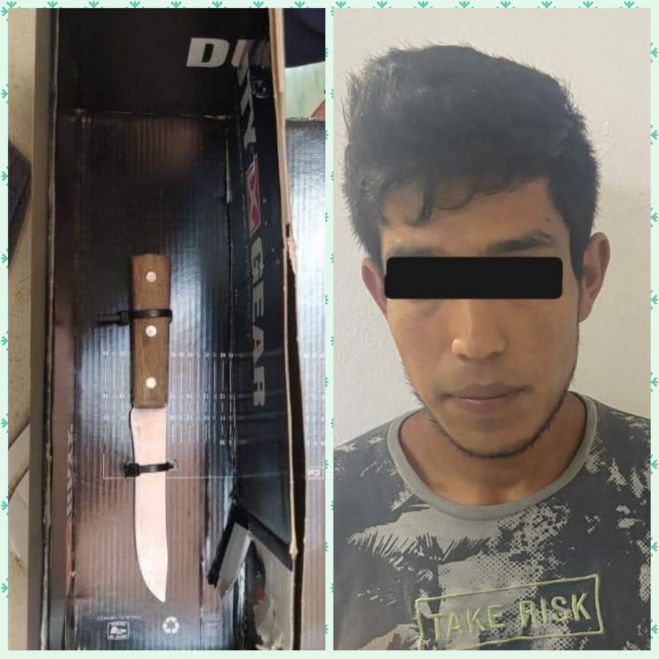 Detienen a sujeto por robo en negocio