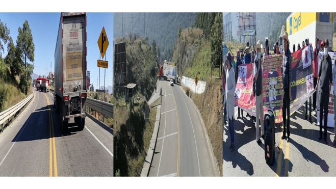 MAESTROS BLOQUEAN CARRETERA DE CUOTA SAN CRISTÓBA-TUXTLA