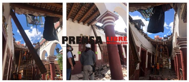 SE DAR&Aacute; SEGUIMIENTO A LAS INVESTIGACIONES SOBRE EL DERRUMBE EN LOS ARCOS DEL PARQUE CENTRAL: AYUNTAMIENTO DE SAN CRIST&Oacute;BAL DE LAS CASAS