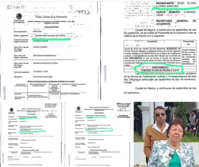 La Suprema Corte de la Nación declara falta de legitimidad de Rosa Elvira Flores de la Caja Popular San Juan Bosco y ordenan archivar sus temas legales