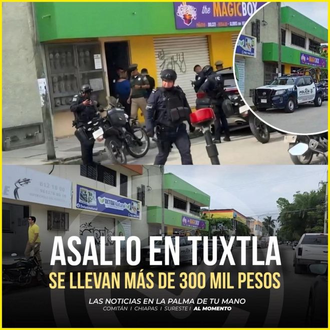  &iexcl;VIOLENTO ASALTO EN TUXTLA! LADRONES ARMADOS SE LLEVAN 350 MIL PESOS Y UNA CAMIONETA