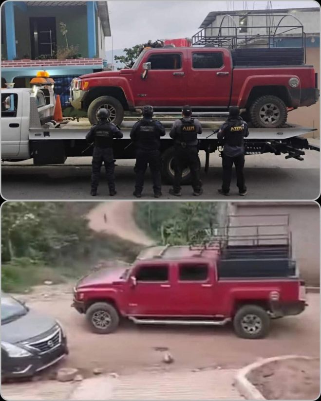 LA HUMMER ROJA CON REDILA RESULTÓ SER ROBADA