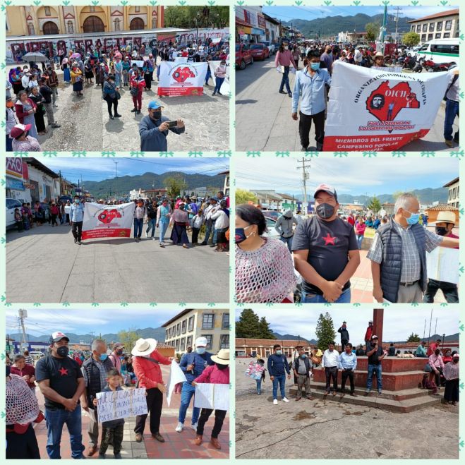 Desplazados de Santa Catarina marchan en San Crist&oacute;bal