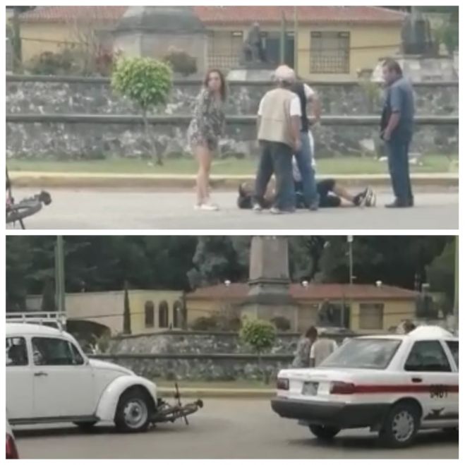 ARROLLAN A MOTOCICLISTA 