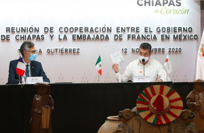 RUTILIO ESCAND&Oacute;N Y EMBAJADOR DE FRANCIA EN M&Eacute;XICO REFRENDAN LAZOS DE AMISTAD Y COOPERACI&Oacute;N