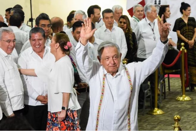 AMLO da el quinto informe de gobierno desde Campeche Foto: Cuartoscuro