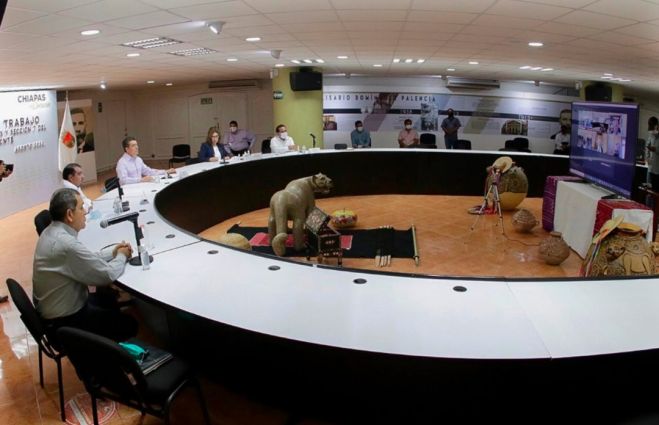 Encabezan Rutilio Escand&oacute;n y Esteban Moctezuma reuni&oacute;n virtual con Secci&oacute;n 7 del SNTE-CNTE