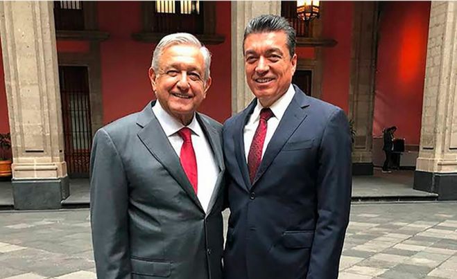 RUTILIO ESCAND&Oacute;N SE RE&Uacute;NE CON EL PRESIDENTE AMLO Y EL GOBERNADOR DE TABASCO