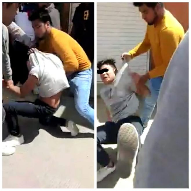 RETIENEN Y GOLPEAN A SUJETO ACUSADO DE ROBAR MOTOS