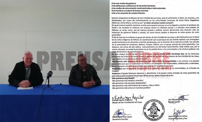 OBISPOS CONDENAN ATAQUES ARMADOS Y AGRESI&Oacute;N A  RELIGIOSA
