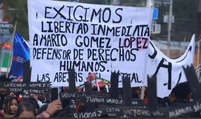 Exigen la liberaci&oacute;n de Mario G&oacute;mez defensor de derechos humanos en Chiapas